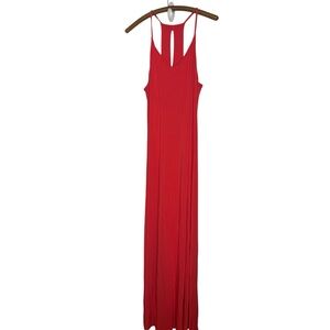 Kenar Maxi Dress in Coral Pink Sz Large